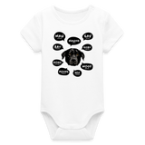 Hundesprache Baby Bio-Body - Weiß