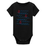Wellen Und Anker Baby Bio-Body - Schwarz