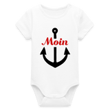 Moin Baby Bio-Langarm-Body - Weiß