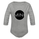 Mini Baby Bio-Langarm-Body - Grau meliert