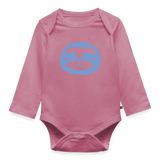 Faultier Baby Bio-Langarm-Body - Mauve