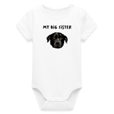 My Big Sister Baby Bio-Langarm-Body - Weiß