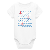 Wellen Und Anker Baby Bio-Body - Weiß