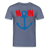 Moin Männer Bio T-Shirt - Dunkelblau meliert
