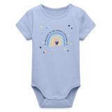 Welcome Little Boy Baby Bio-Langarm-Body - Sky