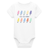 Ice Ice Baby Baby Bio-Langarm-Body - Weiß