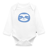 Faultier Baby Bio-Langarm-Body - Weiß