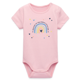 Welcome Little Girl Baby Bio-Langarm-Body - Hellrosa
