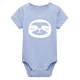 Faultier Baby Bio-Langarm-Body - Sky