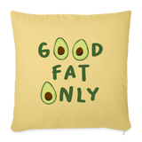 Good Fat Only Avocado Sofakissen mit Füllung 44 x 44 cm - Hellgelb