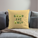 Good Fat Only Avocado Sofakissen mit Füllung 44 x 44 cm - Hellgelb