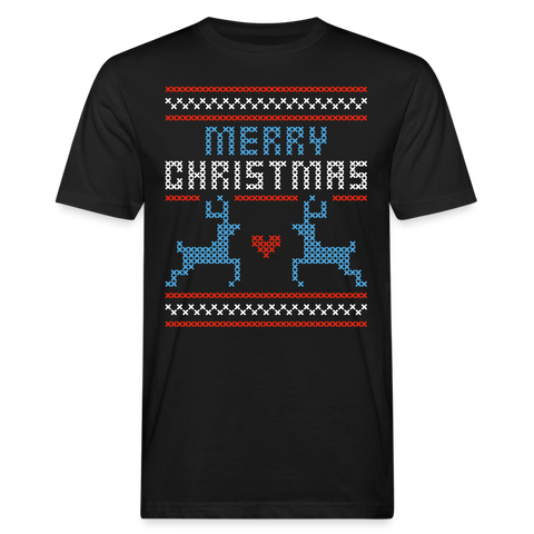 Weihnachten Männer Bio-T-Shirt - Schwarz