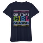 Weihnachten Frauen Bio-T-Shirt - Navy