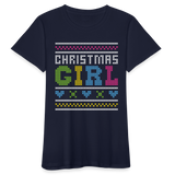 Weihnachten Frauen Bio-T-Shirt - Navy