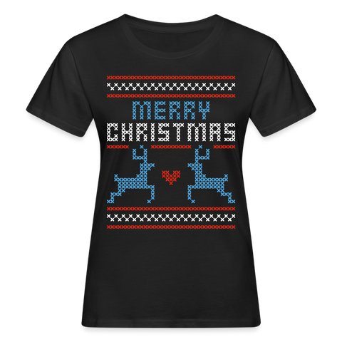 Weihnachten Frauen Bio-T-Shirt - Schwarz