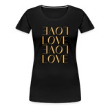 Love Valentinstag Frauen Premium T-Shirt - Schwarz