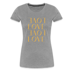 Love Valentinstag Frauen Premium T-Shirt - Grau meliert