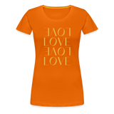 Love Valentinstag Frauen Premium T-Shirt - Orange