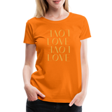 Love Valentinstag Frauen Premium T-Shirt - Orange