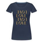 Love Valentinstag Frauen Premium T-Shirt - Navy