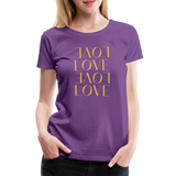 Love Valentinstag Frauen Premium T-Shirt - Lila