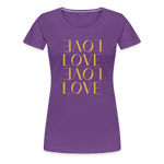 Love Valentinstag Frauen Premium T-Shirt - Lila