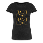 Love Valentinstag Frauen Premium T-Shirt - Anthrazit