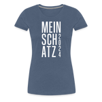 Mein Schatz Frauen Premium T-Shirt - Blau meliert