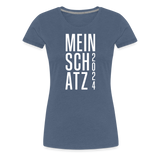 Mein Schatz Frauen Premium T-Shirt - Blau meliert