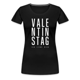 Valentinstag Frauen Premium T-Shirt - Schwarz