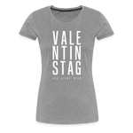 Valentinstag Frauen Premium T-Shirt - Grau meliert