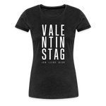 Valentinstag Frauen Premium T-Shirt - Anthrazit