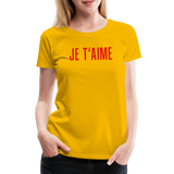 Je T´Aime Frauen Premium T-Shirt - Sonnengelb