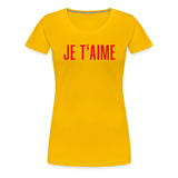 Je T´Aime Frauen Premium T-Shirt - Sonnengelb