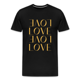 Love Männer Premium T-Shirt - Schwarz