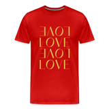 Love Männer Premium T-Shirt - Rot