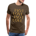 Love Männer Premium T-Shirt - Edelbraun