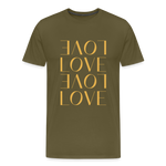 Love Männer Premium T-Shirt - Khaki