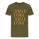 Love Männer Premium T-Shirt - Khaki