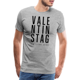 Valentinstag Männer Premium T-Shirt - Grau meliert