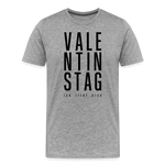 Valentinstag Männer Premium T-Shirt - Grau meliert