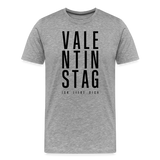 Valentinstag Männer Premium T-Shirt - Grau meliert