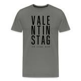 Valentinstag Männer Premium T-Shirt - Asphalt