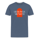 Lieblingsmensch Männer Premium T-Shirt - Blau meliert