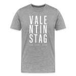 Valentinstag Männer Premium T-Shirt - Grau meliert