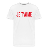 JE T´AIME Männer Premium T-Shirt - weiß