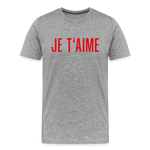 JE T´AIME Männer Premium T-Shirt - Grau meliert