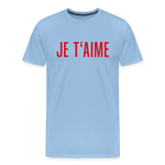 JE T´AIME Männer Premium T-Shirt - Sky