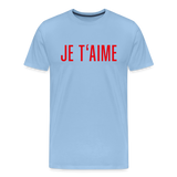 JE T´AIME Männer Premium T-Shirt - Sky