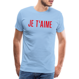 JE T´AIME Männer Premium T-Shirt - Sky